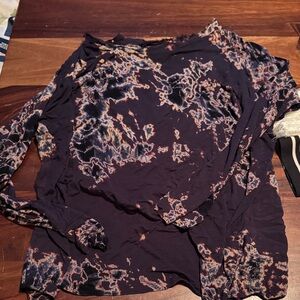 Elegant Women's Long Sleeve Tie-Dye Top